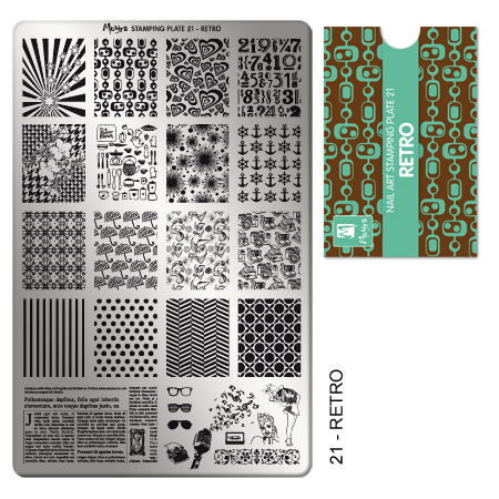 Moyra Stampingplatte 21 Retro Moyra Stampingplatte 21 Retro